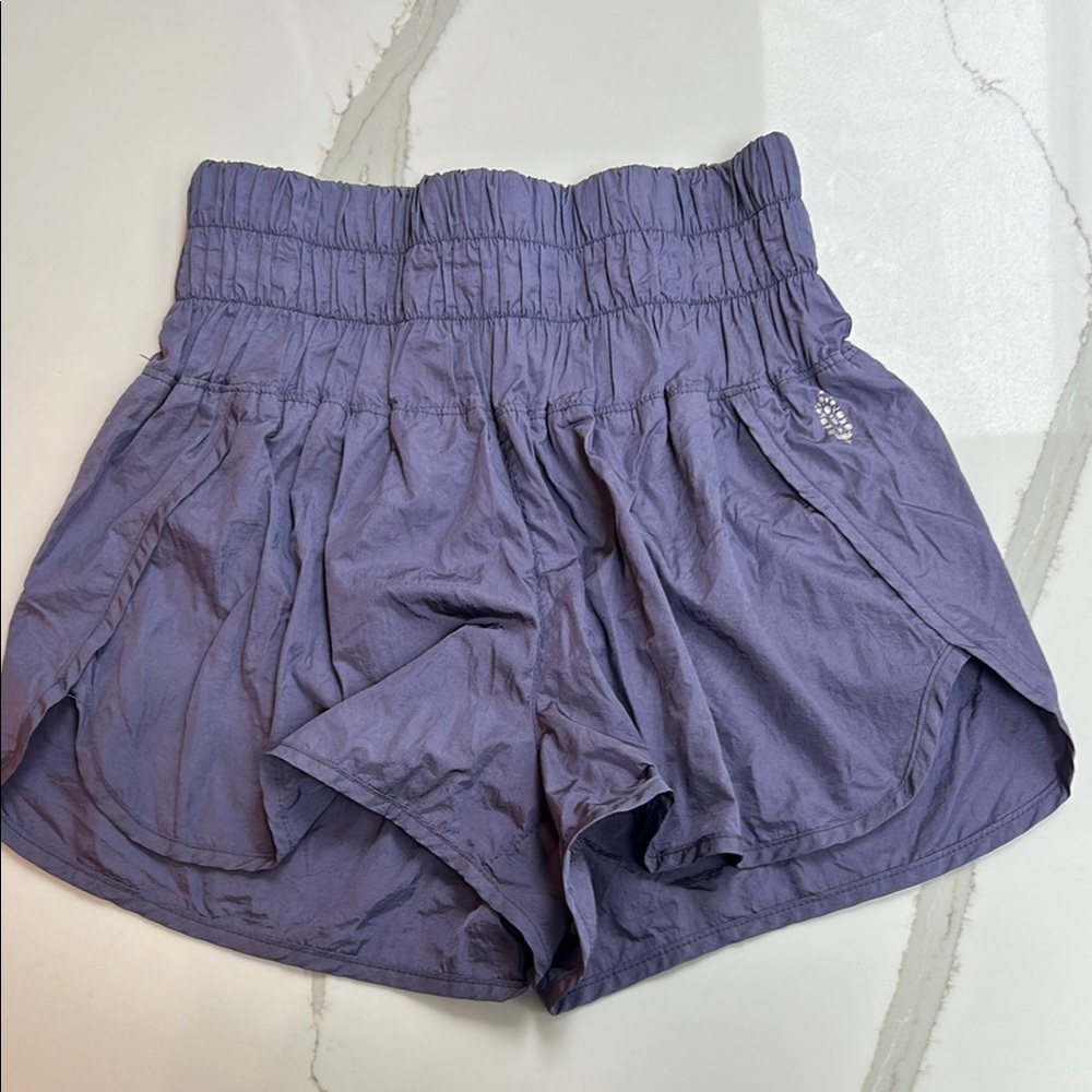 Free People High Waist Purple Shorts for Active Comfort